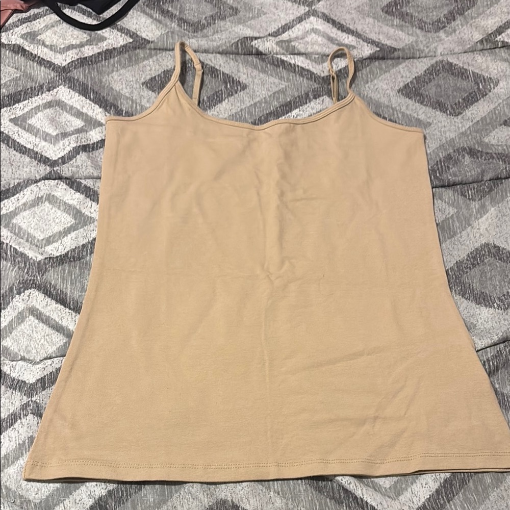 NWOT Amazon Essentials Tan Spaghetti Strap Top